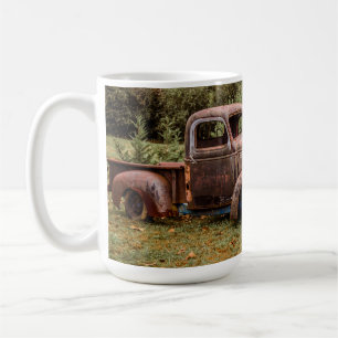 Vier alte LKWs Kaffeetasse