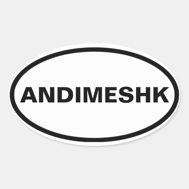 VIER Andimeshk Ovaler Aufkleber (Vorderseite)