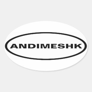 VIER Andimeshk Ovaler Aufkleber