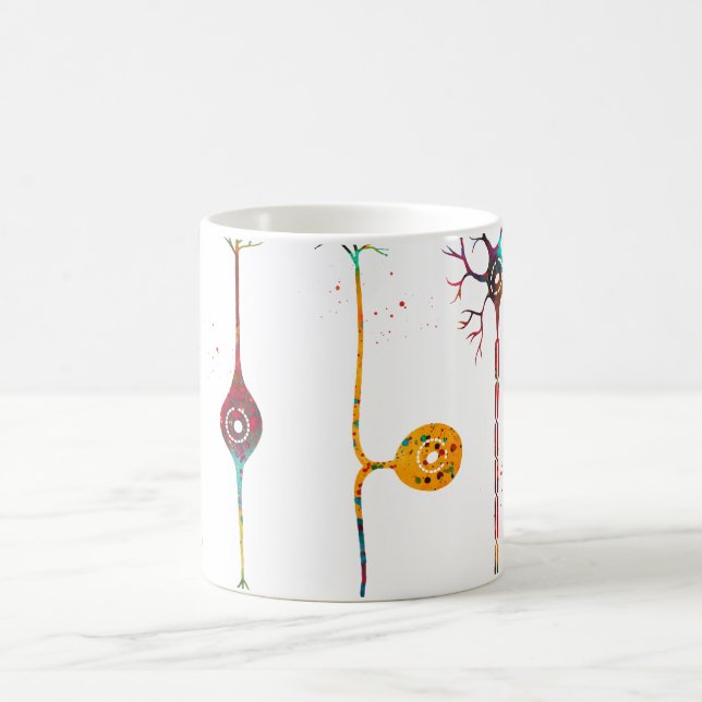 Vier Arten von Neuronen Kaffeetasse (Mittel)