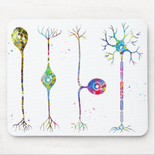 Vier Arten von Neuronen Mousepad