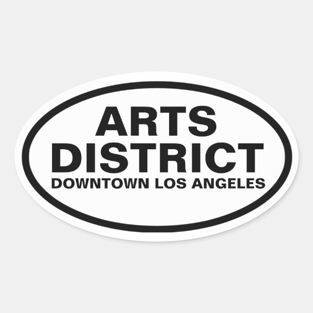 VIER "Arts District" Ovaler Aufkleber (Vorderseite)