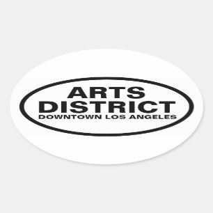 VIER "Arts District" Ovaler Aufkleber