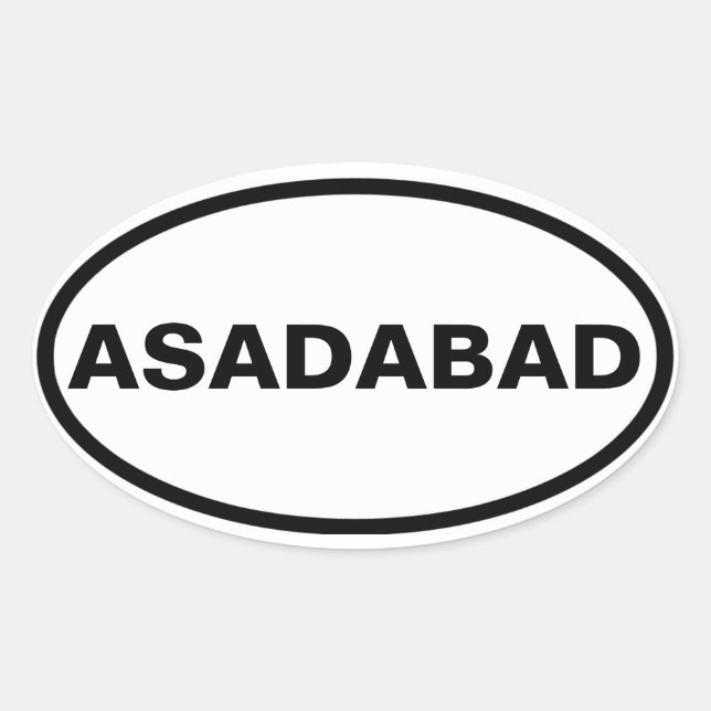 VIER Asadabad Ovaler Aufkleber (Vorderseite)