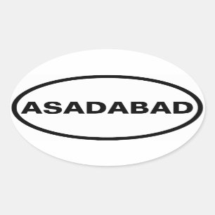 VIER Asadabad Ovaler Aufkleber