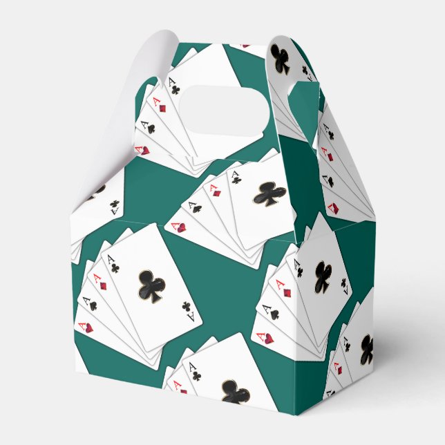 Vier Asse Playing Cards Muster-Vorzugskiste Geschenkschachtel (Vorderseite)