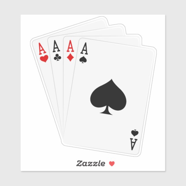 Vier Asse Vinyl Sticker (Blatt)