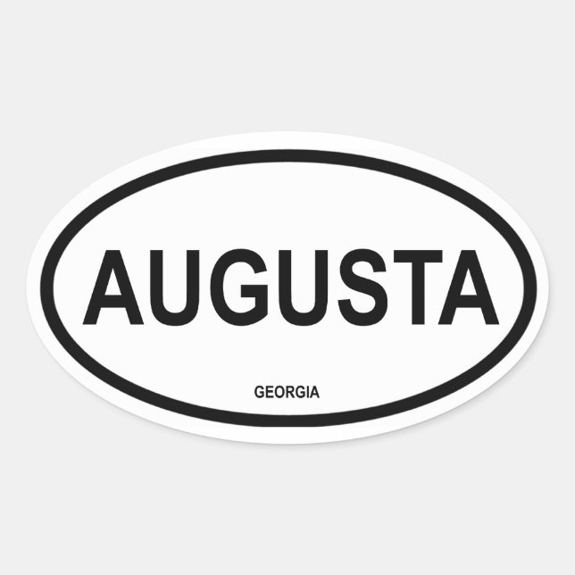 VIER AUgusta, Georgien Ovaler Aufkleber (Vorderseite)