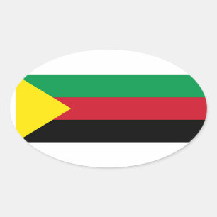 VIER Azawad-Flag Ovaler Aufkleber