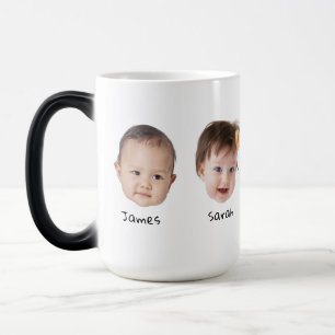 Vier Babybriefe für Mami Vater Oma Opa Verwandlungstasse