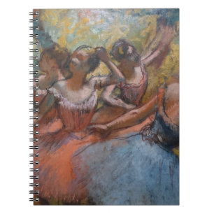Vier Balletttänzer auf Bühne von Degas Notizblock