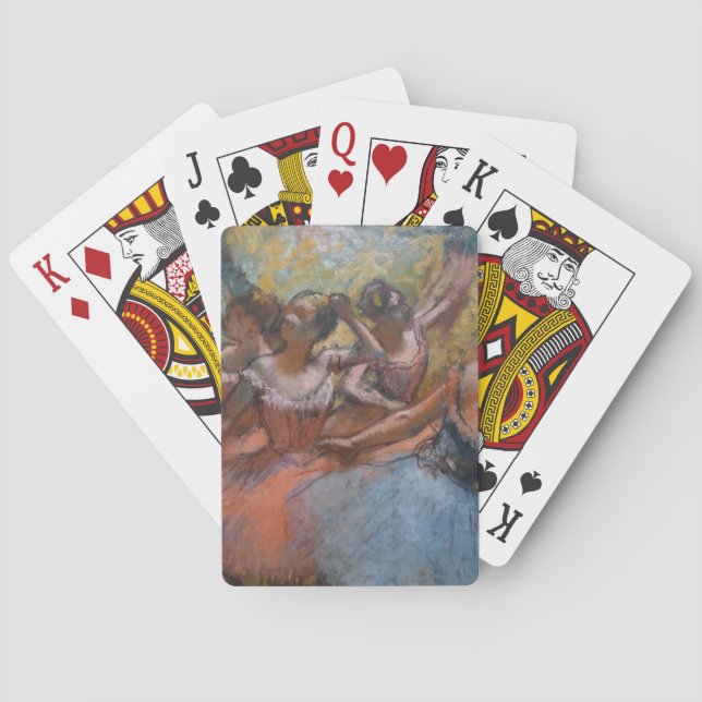 Vier Balletttänzer auf Bühne von Degas Spielkarten (Rückseite)