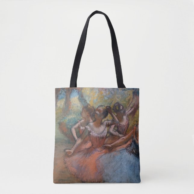 Vier Balletttänzer auf Bühne von Degas Tasche (Vorderseite)