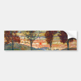 Vier Bäume (Landschaftskunst) (von Egon Schiele) Autoaufkleber