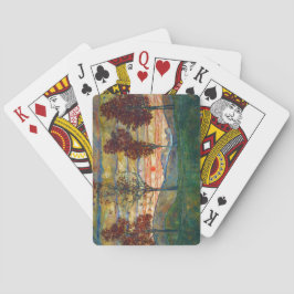 Vier Bäume (Landschaftskunst) (von Egon Schiele) Spielkarten