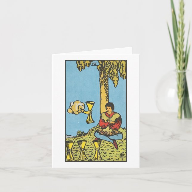 Vier Becher Blankokarte - Rider Waite Smith Tarot Karte (Vorderseite)