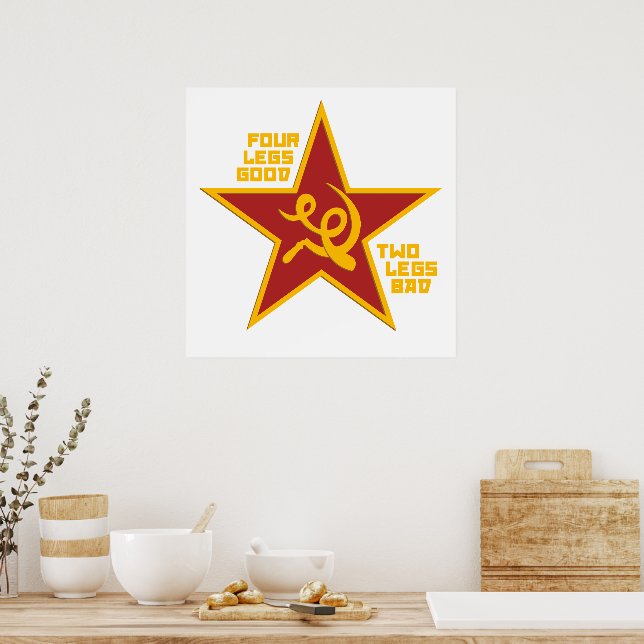 Vier Beine gut Poster (Küche)