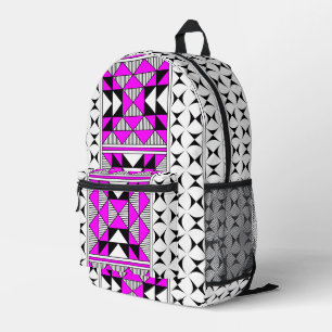 Vier Berge in rosa Rucksack