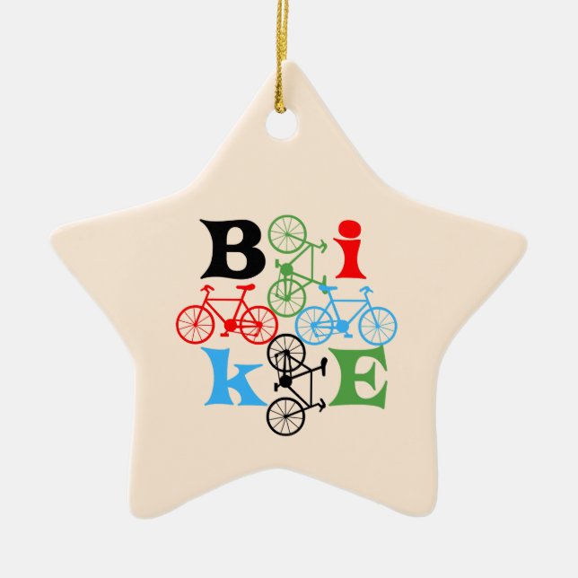 Vier Bikes Keramik Ornament (Vorne)
