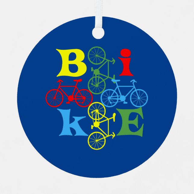 Vier Bikes Ornament Aus Metall (Vorderseite)