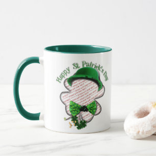 Vier-Blatt-Klee St. Patrick's Day Foto Tasse