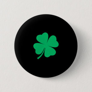 Vier-Blatt-Klee-Tasche irischer Shamrock St. Patri Button
