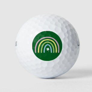 Vier-Blatt-Kleeblatt-Regenbogen St. Patrick's Day  Golfball