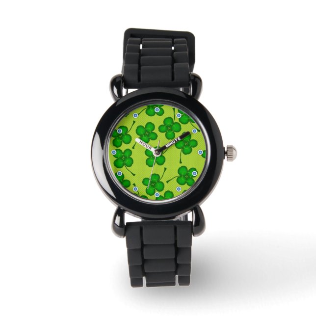 Vier Blätter Klee Armbanduhr (Vorderseite)
