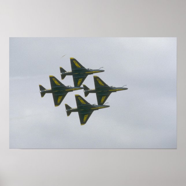 Vier blaue Engel A-4s in Diamond Poster (Vorne)