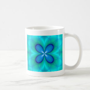 Vier blaue Petalen Kaffeetasse