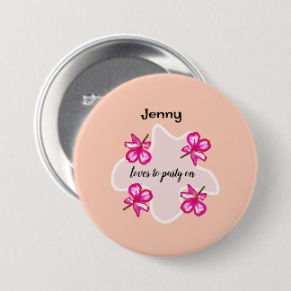 Vier blorrosa Blume Button