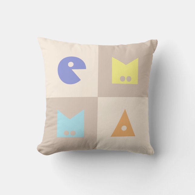 Vier Briefe neue geburt Mädchen Name Kinderzimmer Kissen (Vorderseite)