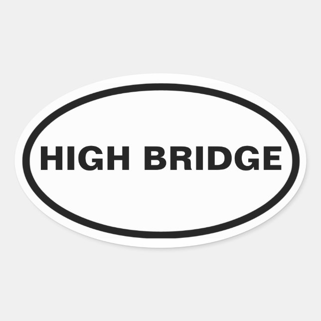 VIER Bronx, Hohe Brücke Ovaler Aufkleber (Vorderseite)