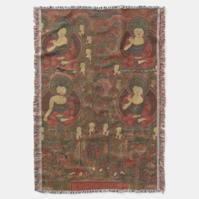 Vier Buddhas im reinen Land-Buddhismus Decke (Vorderseite Vertikal)