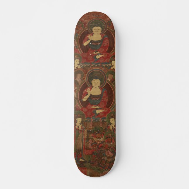 Vier Buddhas im reinen Land-Buddhismus Skateboard (Vorne)