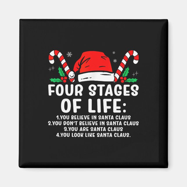 Vier Bühnen des Lebens Weihnachtsfest Weihnachten  Magnet (Vorne)