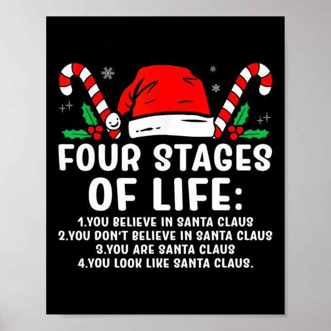 Vier Bühnen des Lebens Weihnachtsfest Weihnachten  Poster (Vorne)