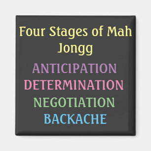 Vier Bühnen Mah Jongg Magnet