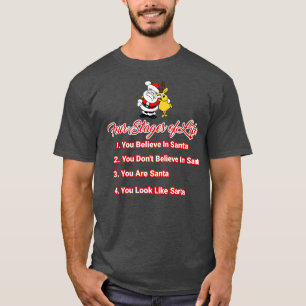 Vier Bühnen von Life Santa Rentier Design T-Shirt