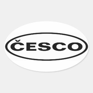 VIER Česko Ovaler Aufkleber