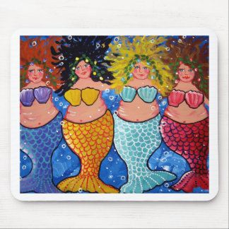 Vier Chubby-Mermaier Mousepad