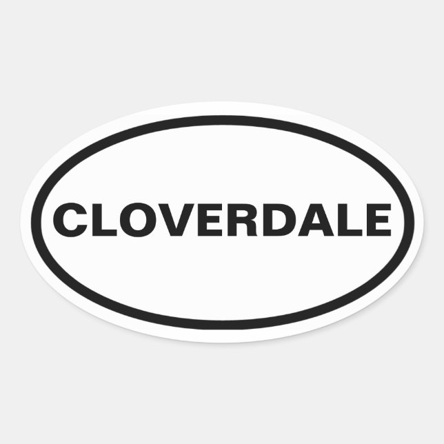 VIER Cloverdale, Montgomery, Alabama Ovaler Aufkleber (Vorderseite)