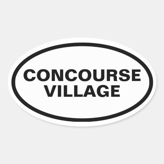 VIER Conkurs Village Ovaler Aufkleber (Vorderseite)