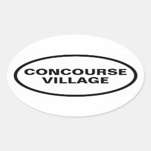 VIER Conkurs Village Ovaler Aufkleber