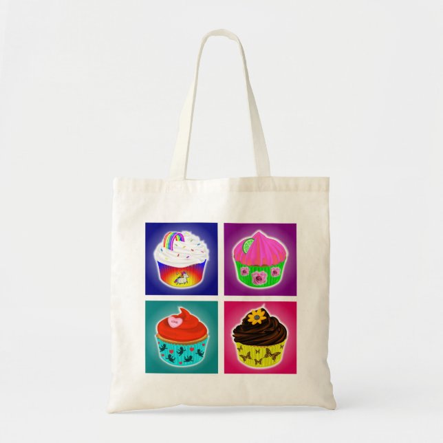 Vier Cupcakes-Tasche Tragetasche (Vorne)