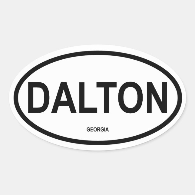 VIER Dalton, Georgien Ovaler Aufkleber (Vorderseite)
