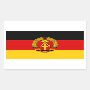 VIER DDR-Flagge Rechteckiger Aufkleber