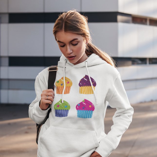 Vier dekorierte Cupcakes Hoodie (Von Creator hochgeladen)