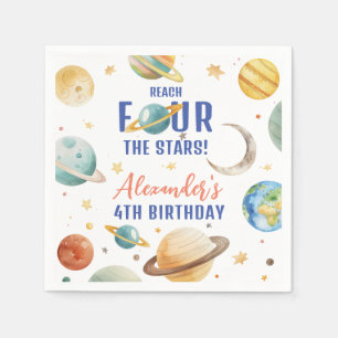 Vier der Sterne Junge Galaxy 4. Geburtstag Party Serviette