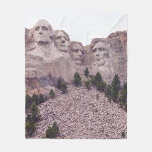 Vier des Mount Rushmore Fleecedecke